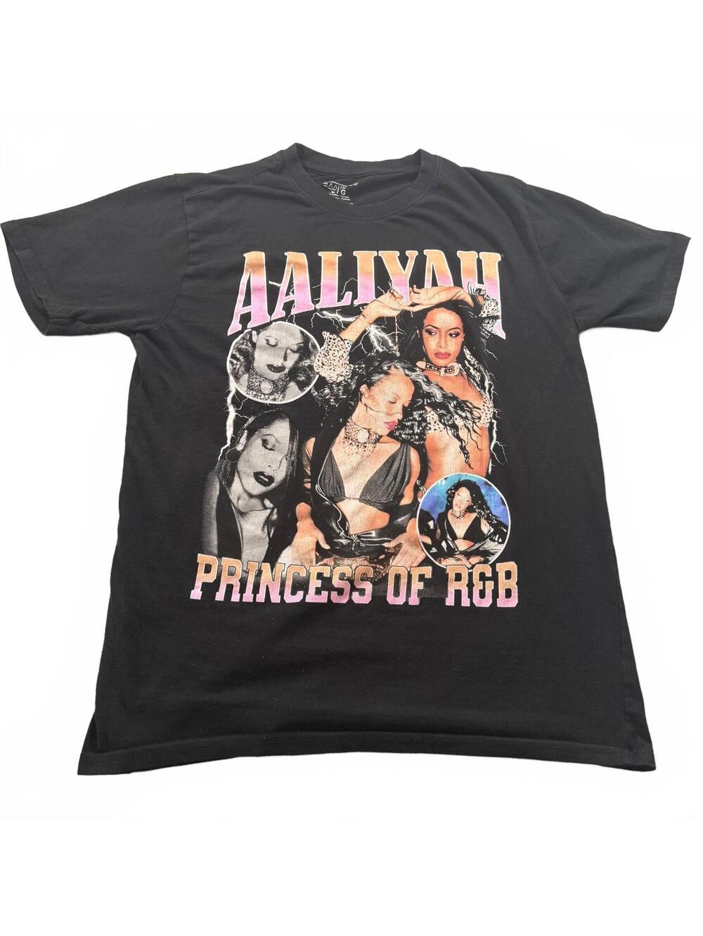 Official Aaliyah "Princess of R&B" Graphic T-Shirt - Men's/Unisex Large